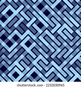 Lines Vector seamless pattern. Geometric striped ornament. Monochrome linear background