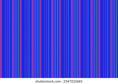 Lines vector seamless of stripe background fabric with a vertical textile texture pattern in blue and indigo colors.