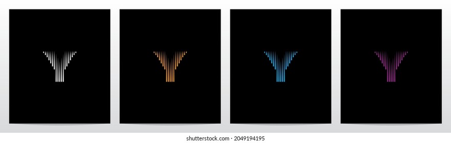 Lines Vertical Letter Logo Design Y