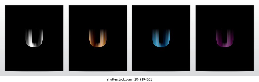 Diseño de logotipo de letras verticales