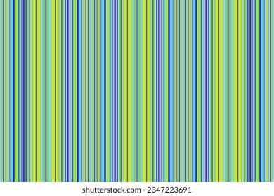 Lines vertical texture of vector stripe background with a pattern textile seamless fabric in lime and cyan colors.