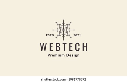 lines vintage web spider logo symbol vector icon illustration graphic design
