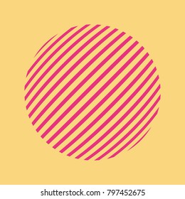 lines with volumetric effect in the form of a circle for children's school decoration, children's environment