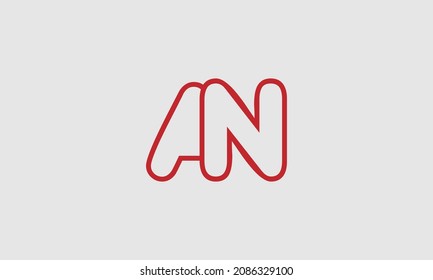 AN lines warp logo design letter icon made vector .