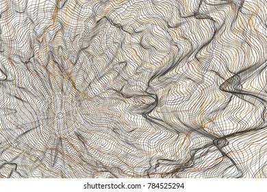 Lines wave abstract messy background pattern. Vector artwork. 
