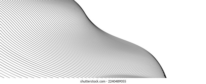 lines wave abstract stripe design. Curvy White Surfaces. Modern Abstract Background. Digital frequency track equalizer. Stylized line art background