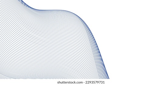 lines wave abstract stripe design. Curvy White Surfaces. Modern Abstract Background. Digital frequency track equalizer. Stylized line art background. Vector digital art banner