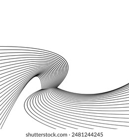 lines wave abstract stripe design. Curvy White Surfaces. Modern Abstract Background. Digital frequency track equalizer. Stylized line art backgroundlines wave abstract stripe design. Curvy White Surfa