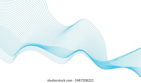 lines wave abstract stripe design. Curvy White Surfaces. Modern Abstract Background. Digital frequency track equalizer. Stylized line art background. Vector digital art banner