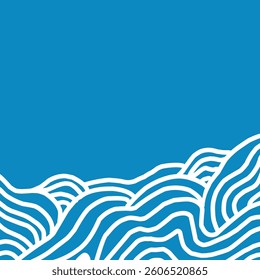 Lines wave background ocean ornament