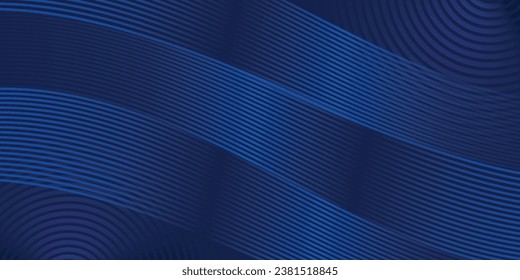 ondulación de líneas Color azul oscuro de la geometría de fondo abstracto y vector de elemento de capa para el diseño de presentación. Brillo de fondo abstracto azul oscuro y vector de elemento de capa para los pasos de presentación 2