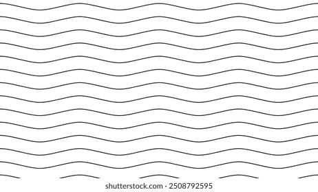 lines, wave, pattern, wave pattern, vector, Illustration, background, black and white, 4K, wallpaper.