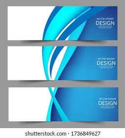 Coloca las olas en colores azules. Textura geométrica abstracta. Fondo de la pancarta vectorial .Eps10 Resumen del fondo de la ciénaga. Resumen de la plantilla web de banner empresarial, publicidad horizontal.