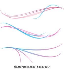 Löst Wellen in Blau und Rosa. Abstrakte geometrische Struktur. Vektorbanner-Hintergrund .Für Webdesign-Hochzeitskarte und -Liebe.Eps10