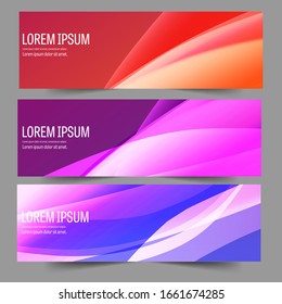 Líneas ondas en colores.Textura geométrica abstracta. Fondo del cartel vectorial .Eps10 Fondo abstracto de oscurecimiento. Plantilla web de banners corporativos abstractos, publicidad horizontal.