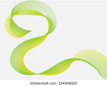 Lines waves in green colors. Abstract geometric texture. Vector banner background .Eps10