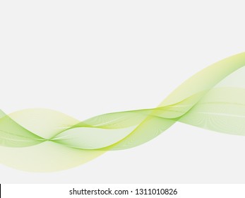 Lines waves in green colors. Abstract geometric texture. Vector banner background .Eps10