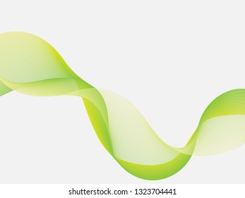 Lines waves in green colors. Abstract geometric texture. Vector banner background .Eps10