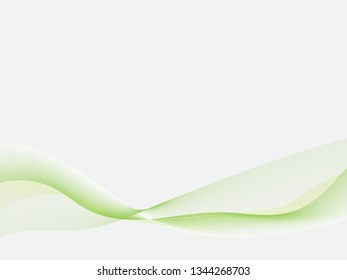 Lines waves in green colors. Abstract geometric texture. Vector banner background .Eps10