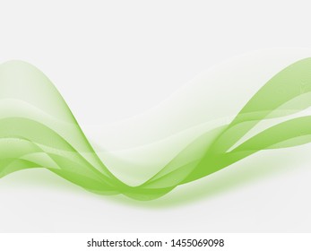 Lines waves in green colors. Abstract geometric texture. Vector banner background .Eps10