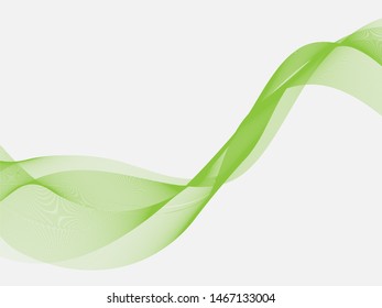 Lines waves in green colors. Abstract geometric texture. Vector banner background .Eps10