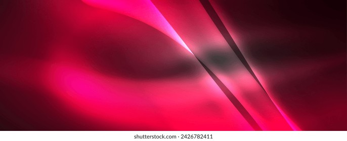 Linien und Wellen mit neonlichtem Hintergrund für Tapeten, Visitenkarte, Cover, Poster, Banner, Broschüre, Header, Website