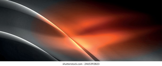 Lines and waves with neon light effect background for wallpaper, business card, cover, poster, banner, brochure, header, website