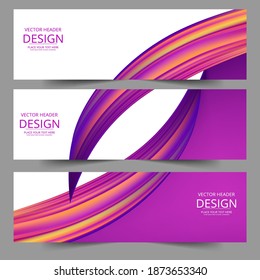 Löst Wellen in violetten Farben. Abstrakte geometrische Struktur. Vektorbanner-Hintergrund .Eps10 Abstrakter, schwarzer Hintergrund. Abstrakte Corporate Business Banner Web-Vorlage, horizontale Werbung.