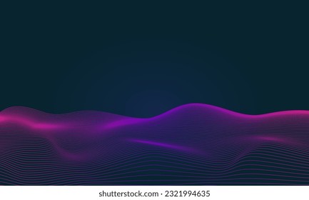 lines waves style background, vector illustration