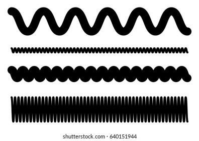 Lines with waving, billowy effect. Wavy, zigzag lines.