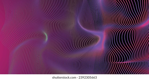 lines waving Technology abstract lines on black background. Undulate colorful Wave Swirl, frequency sound wave, twisted curve lines with blend effect abstract vektor colorful lines wave arts 

