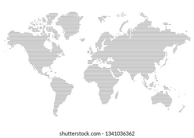 lines world map