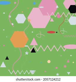 Lines Zigzag Polygon Blue Vector Design Pic. Oval Shadows Calm Triangle Modern Hipster Background. Orange Black Silver Pink Grey Geometrical Modern Design. Chaos Green Pastel Modern Art Pattern.