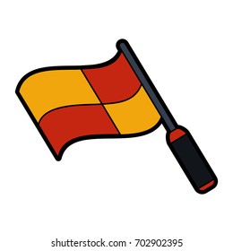 linesman referee flag soccer or football related icon image