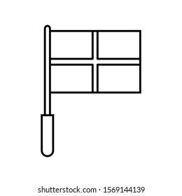 linesman referee flag soccer icon image vector illustration design