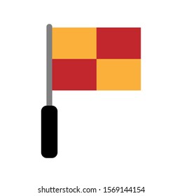 linesman referee flag soccer icon image vector illustration design