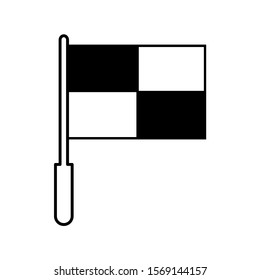 linesman referee flag soccer icon image vector illustration design