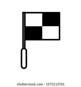 linesman referee flag soccer icon design vector template
