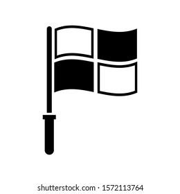 linesman referee flag soccer icon design vector template