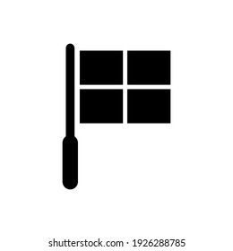 linesman referee flag soccer icon design vector template
