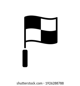 linesman referee flag soccer icon design vector template