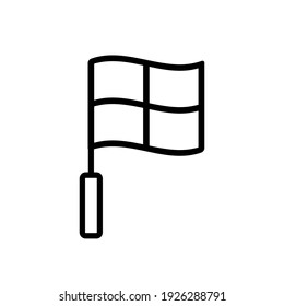 linesman referee flag soccer icon design vector template