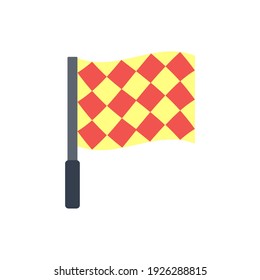 Linesman Referee Flag Soccer Icon Design Vector Template