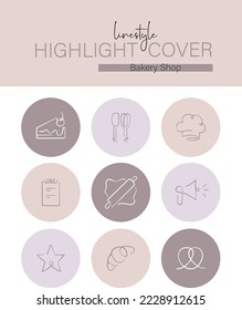 Linestyle Highlight Cover Bakery Shop