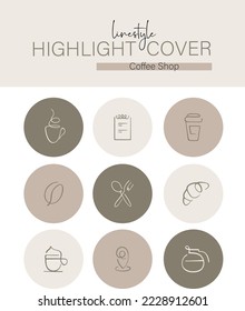 Linestyle Highlight Cover Coffee Shop 