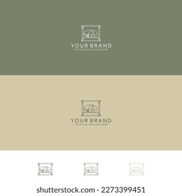 Line-textured box design with old cage geometry with minimalist and modern style