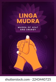 Linga Mudra Hand Gesture - Vector illustration