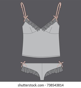 lingerie bra set. Vector illustrations