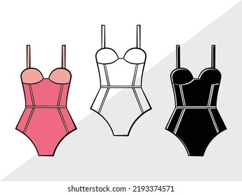 Lingerie Clipart Svg Printable Vector Illustration Stock Vector Royalty Free