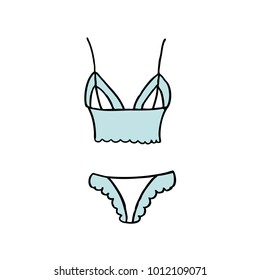 lingerie doodle icon